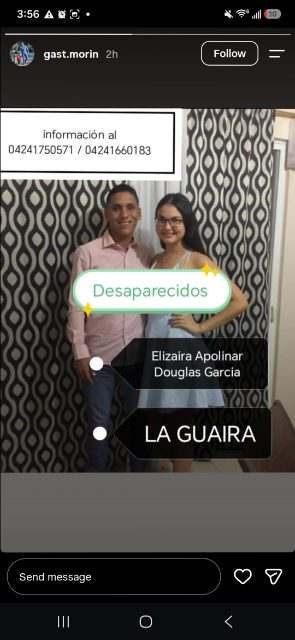 Elizaira Apolinar y Douglas García