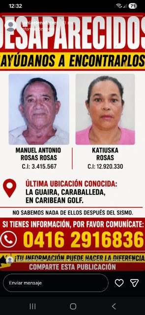 Katiusca rosas y Manuel rosas