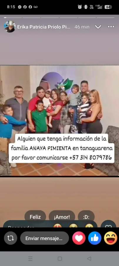 Karely, liney, José Gregorio, Familia Anaya pimienta