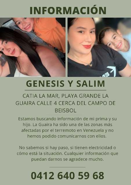 Genesis Ríos y su hijo Salim