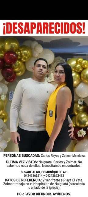 Carlos Daniel y Zoimar Mendoza