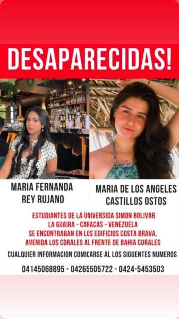 María Fernanda rey y María de los ángeles Castillo