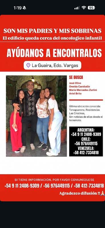 José olivo , Ariel Brito, oneida Caraballo, María Mercedes zurlini