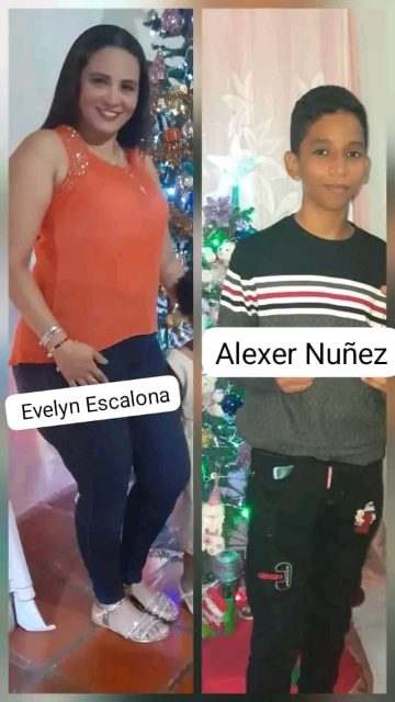 Evelyn Escalona y Alexer Nuñez
