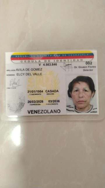 Elcy del valle Ávila de gomez