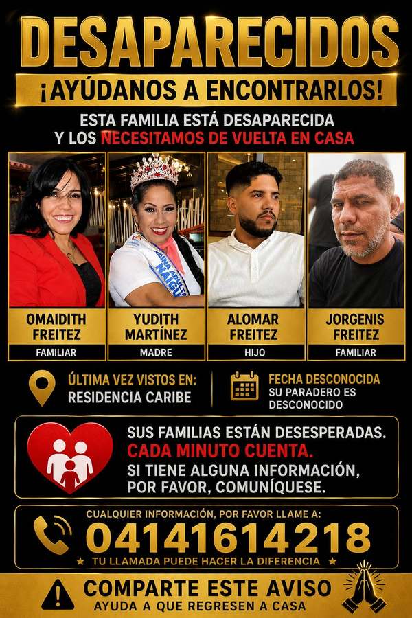 Yudith Martínez, omaidith freitez, alomar freitez, jorgenis freitez Freitez, Martínez