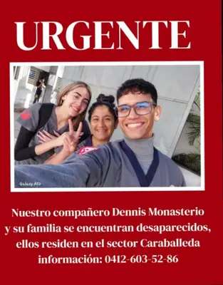 Dennis Monasterio y su familia.